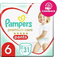 Pampers Premium Care Pants Kalhotky plenkové jednorázové 6 (16 kg+) 31 ks