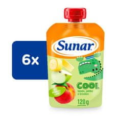 Sunar 6x Kapsička Cool ovoce broskev, banán, jablko 120 g