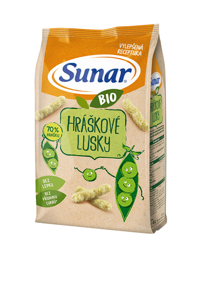 Sunar BIO Křupky Hráškové lusky 45 g