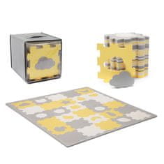 Kinderkraft Podložka pěnová puzzle Luno Shapes 185 x 165 cm Yellow, 30ks, Premium