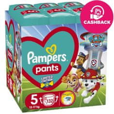 Pampers Pleny kalhotkové Active Baby Pants Paw Patrol vel. 5 (12-17 kg) 132 ks