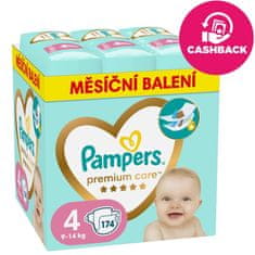 Pampers Pleny jednorázové Premium Care vel. 4 (174 ks) 9-14 kg - měsíční balení