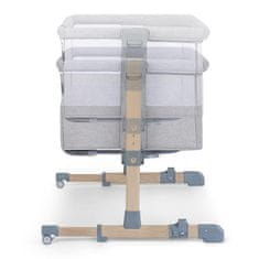 Kinderkraft SELECT Postýlka dětská polohovatelná Neste Air Grey Wood, Premium