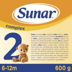 Sunar 3x Complex 2 Mléko pokračovací 600 g