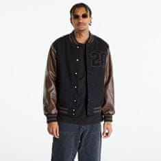 New Era Bunda Heritage Varsity Jacket UNISEX Black/ Brown S S Černá