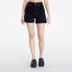 Calvin Klein Šortky Jeans Mom Shorts Denim Black 26 Černá