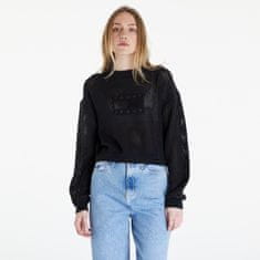 Tommy Hilfiger Svetr Tommy Jeans Open Stitch Flag Sweater Black S Černá