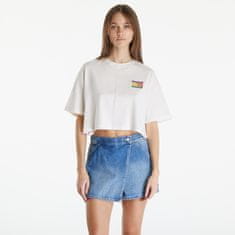 Tommy Hilfiger Tričko Tommy Jeans Oversized Cropped Summer Flag Tee Ancient White L Bílá