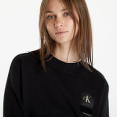 Calvin Klein Mikina Jeans Satin Boxes Crewneck Sweatshirt Black S Černá