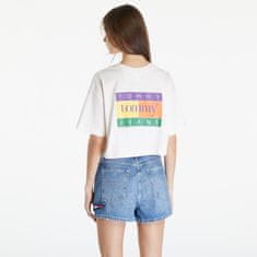 Tommy Hilfiger Tričko Tommy Jeans Oversized Cropped Summer Flag Tee Ancient White L Bílá