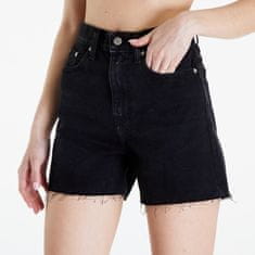 Calvin Klein Šortky Jeans Mom Shorts Denim Black 27 Černá