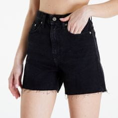 Calvin Klein Šortky Jeans Mom Shorts Denim Black 26 Černá