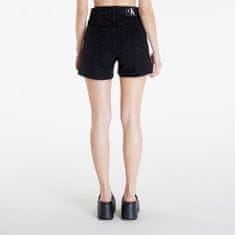 Calvin Klein Šortky Jeans Mom Shorts Denim Black 27 Černá