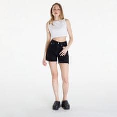 Calvin Klein Šortky Jeans Mom Shorts Denim Black 26 Černá