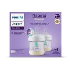 Philips Avent Láhev Natural Response s ventilem AirFree 125 ml, 0m+, 2 ks