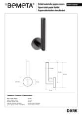 BPS-koupelny DARK: Držák toaletního papíru rezervní - 104112030