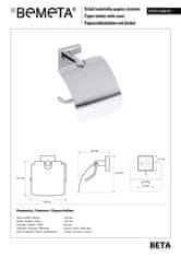BPS-koupelny BETA: Držák toaletního papíru s krytem - 132112012