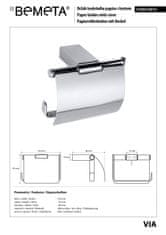 BPS-koupelny VIA: Držák toaletního papíru s krytem - 135012012