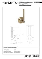 BPS-koupelny RETRO bronz: Držák toaletního papíru rezervní - 144112037
