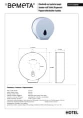 BPS-koupelny Zásobník toaletního papíru, plast, bílý - 121112056