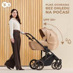 Kinderkraft SELECT Kočárek kombinovaný 3v1 Prime 2 Venezian Black, Premium