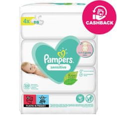 Pampers Sensitive Ubrousky vlhčené, 4 balení = 320 ks