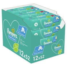 Pampers 12x Fresh Clean Ubrousky vlhčené 52 ks