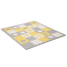 Kinderkraft Podložka pěnová puzzle Luno Shapes 185 x 165 cm Yellow, 30ks, Premium