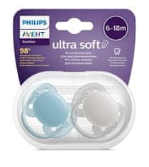 Philips Avent Šidítko Ultrasoft Premium neutral 6-18m chlapec, 2 ks