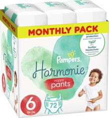 Pampers Harmonie Pants Kalhotky plenkové jednorázové 6 (15 kg+) 72 ks