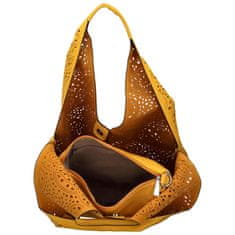 Coveri WORLD Trendy dámská koženková kabelka Riona, žlutá
