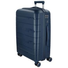 ORMI Cestovní plastový kufr Hesol velikost M, tmavě modrá