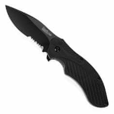 Kershaw 1605CKTST CLASH Half-Serrated Black kapesní nůž s asistencí 7,6 cm, celočerná, GFN