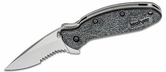 Kershaw 1620ST SCALLION HALF-SERRATED kapesní nůž s asistencí 6 cm, černá, GFN