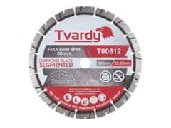 Tvardy Kotouč diamantový řezný, segmentový 230x12x22,23mm na dlaždice a kámen T00812