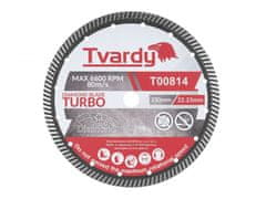 Tvardy Kotouč diamantový řezný, Turbo 230x10x22,23mm na dlaždice a kámen T00814