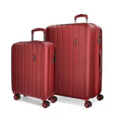 Joummabags MOVEM Wood Red, Sada luxusních ABS cestovních kufrů, 65cm/55cm, 5318966