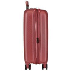 Joummabags MOVEM Wood Red, Skořepinový cestovní kufr, 55x40x20cm, 38L, 5318666 (small exp.)