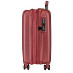 Joummabags MOVEM Wood Red, Skořepinový cestovní kufr, 55x40x20cm, 38L, 5318666 (small exp.)