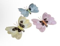 KN Sada barevných motýlků se sponou (3ks)