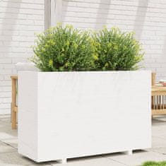 shumee Zahradní truhlík bílý 110 x 40 x 72.5 cm masivní borovice