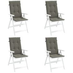 Petromila Podušky na židli vysoké opěradlo 4 ks šedá melanž 120x50x4 cm