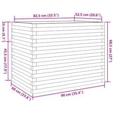 Vidaxl Zahradní truhlík 90 x 60 x 68,5 cm impregnované borové dřevo