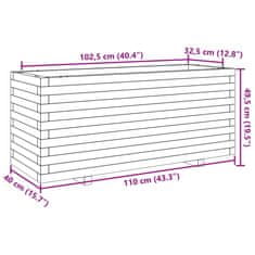 Vidaxl Zahradní truhlík 110 x 40 x 49,5 cm impregnované borové dřevo