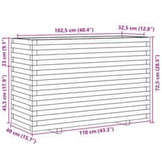 Petromila Zahradní truhlík 110 x 40 x 72,5 cm impregnované borové dřevo