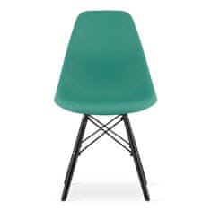 vyprodejpovleceni Zelená židle YORK OSAKA s černými nohami