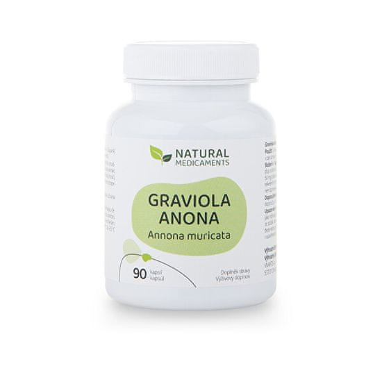 Natural Medicaments Graviola anona (Annona muricata) 90 kapslí