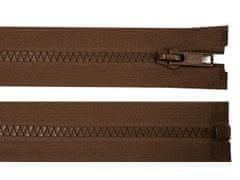 Kraftika 1ks 304 friar brown kostěný zip šíře 5mm délka 80 cm