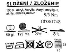 Kraftika 1ks (98595) žlutá světlá pletací příze klasik 50 g