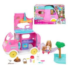 Mattel Barbie camper Chelsea mini panenka + doplňky zvířat HNH90 ZA5091